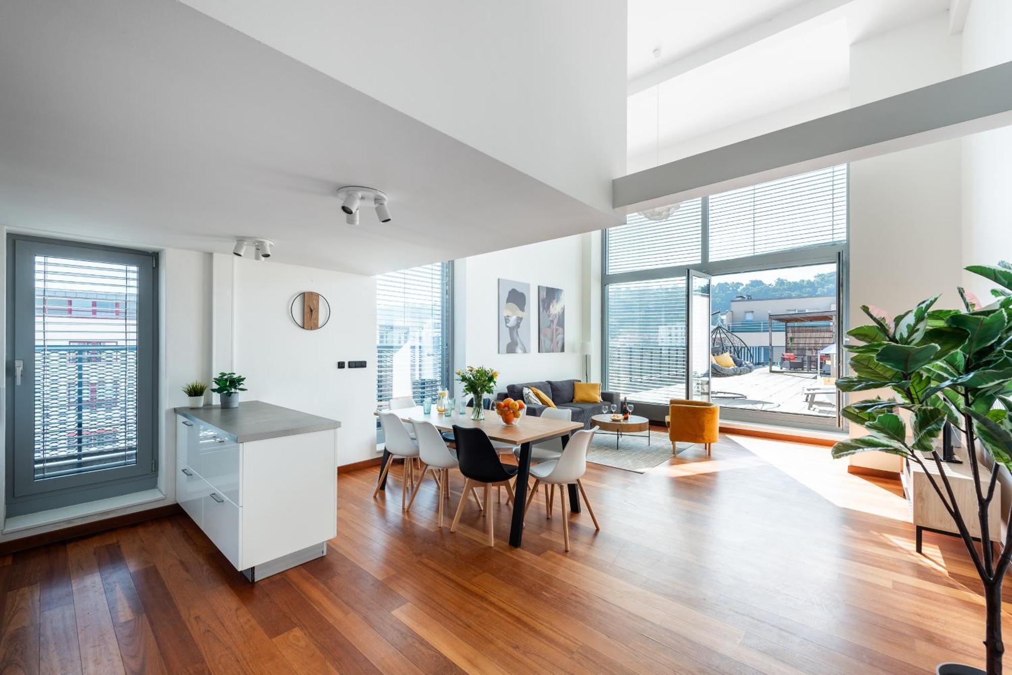 Apartments With Large Balcony, Parking Prag Exterior foto