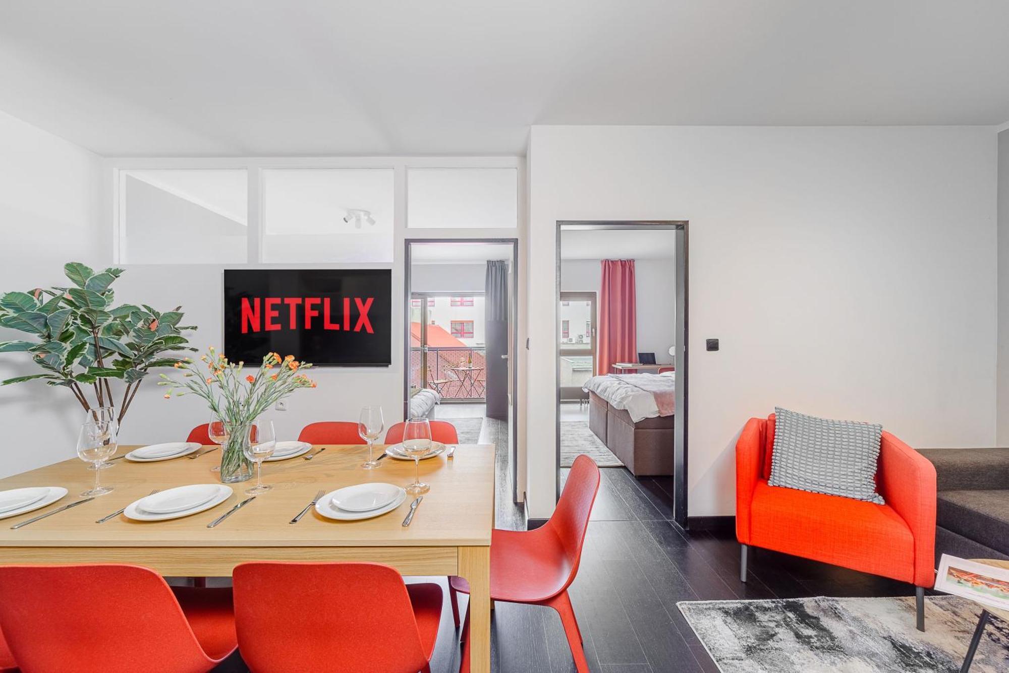 Apartments With Large Balcony, Parking Prag Exterior foto